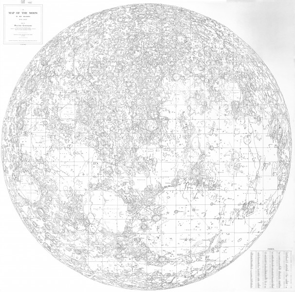 Walter Goodacre's incredibly detailed 1910 map of the Moon.