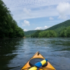 Looking downriver near the start of the trip between the visitor center and Warren, PA.