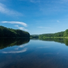 Starting my kayak down the Delaware River from Milford Beach.