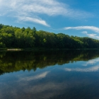 Starting my kayak down the Delaware River from Milford Beach.