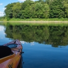 Looking across the river.