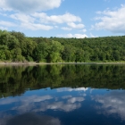 Looking just downriver from the site is a small set of rapids.